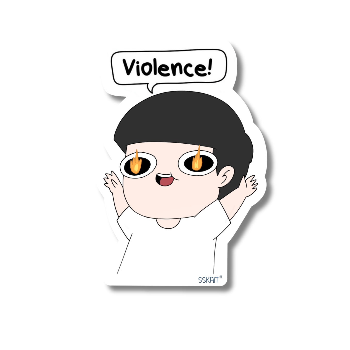 SSKAIT VIOLENCE BB - Multoserye Funny Mood Diecut Sticker