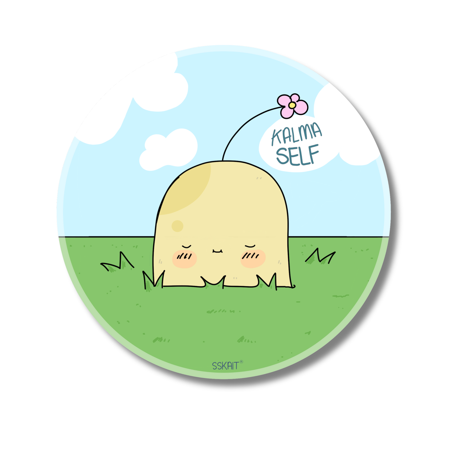 SSKAIT Kalma Self (Potato) - Funny Mood Diecut Sticker