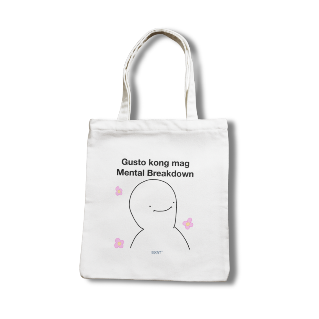 SSKAIT Gusto Ko Mag-Mental Breakdown - Funny Mood Canvas Tote Bag