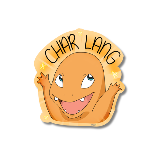 SSKAIT Char Lang - Charmander (Pokemon) Funny Mood Diecut Sticker