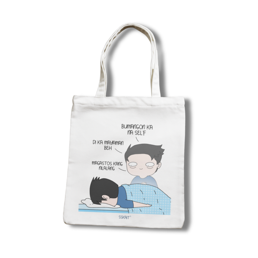 SSKAIT Bumangon Ka Self (Guy) - Funny Mood Canvas Tote Bag