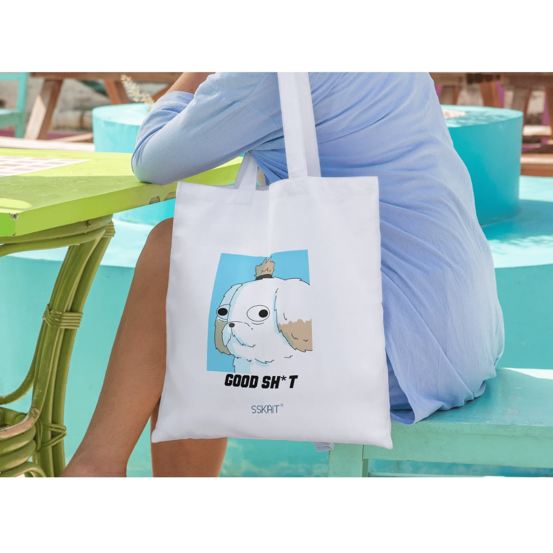 SSKAIT Good Sh*t Shih Tzu Dog - Funny Mood Canvas Tote Bag