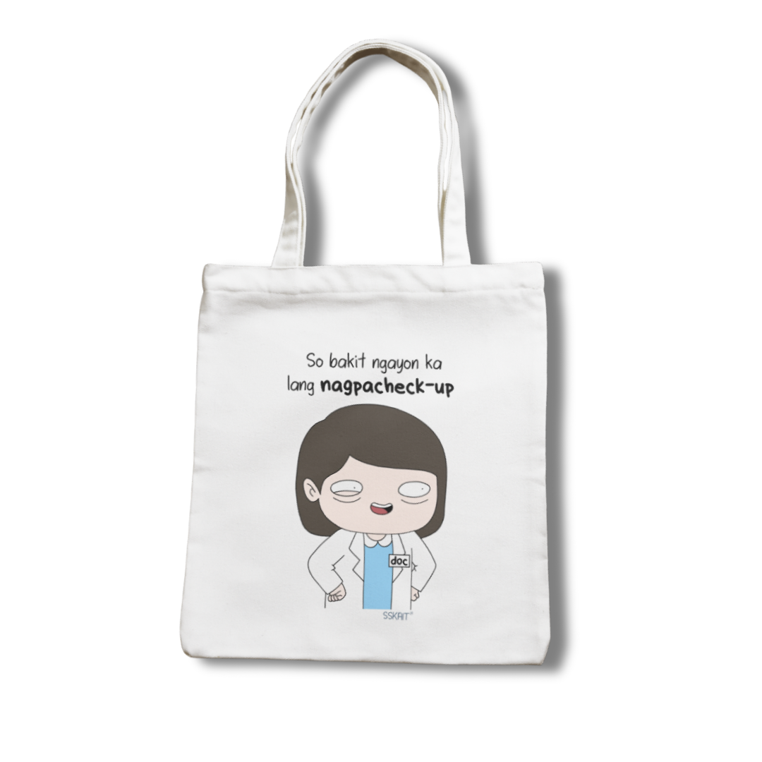 SSKAIT Girl Doc Checkup - Funny Mood Canvas Tote Bag