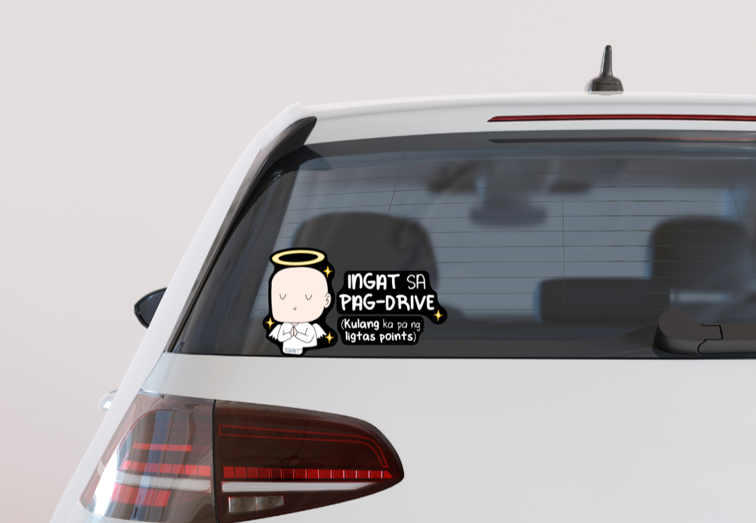 SSKAIT Ingat sa Pag-drive - Funny Mood Waterproof Car Sticker