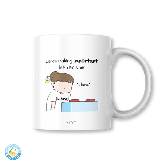 SSKAIT Making Important Decisions - Libra Zodiac Funny Mood Sublimated Mug