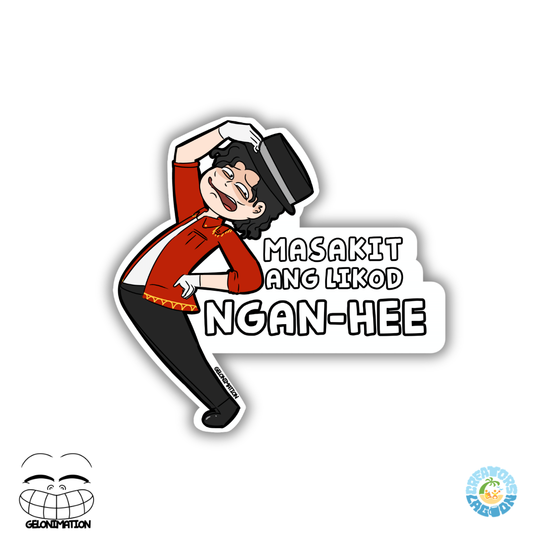 GELONIMATION - Masakit ang Likod Ngan-hee - Funny Mood Diecut Sticker