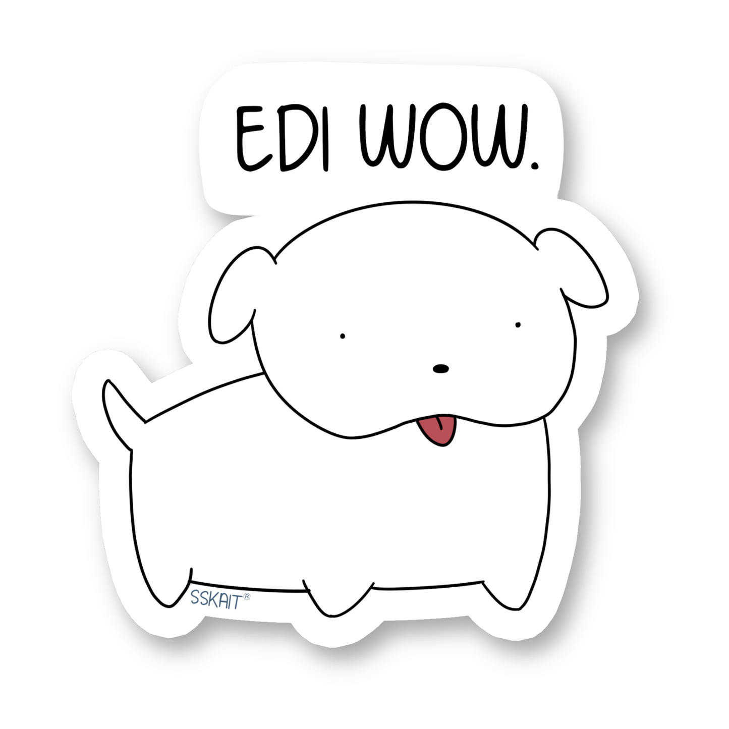 SSKAIT Edi Wow - Spike - Funny Mood Diecut Sticker