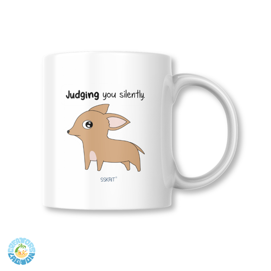 SSKAIT Judging Silently - Chihuahua (Dog show) Funny Mood Sublimated Mug