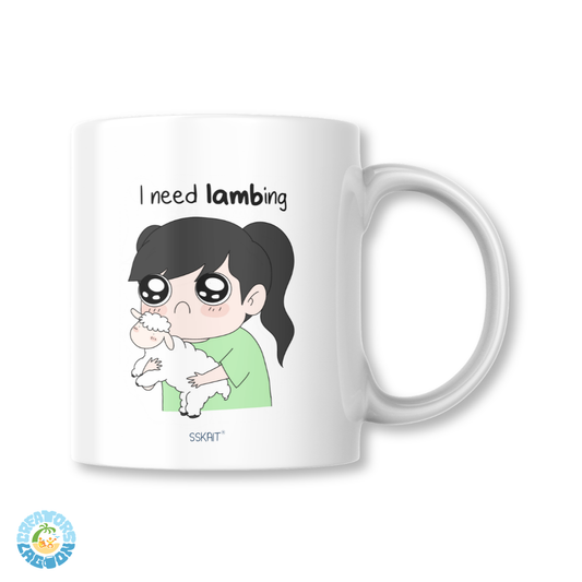 SSKAIT I Need Lambing - (Girl) Funny Mood Sublimated Mug