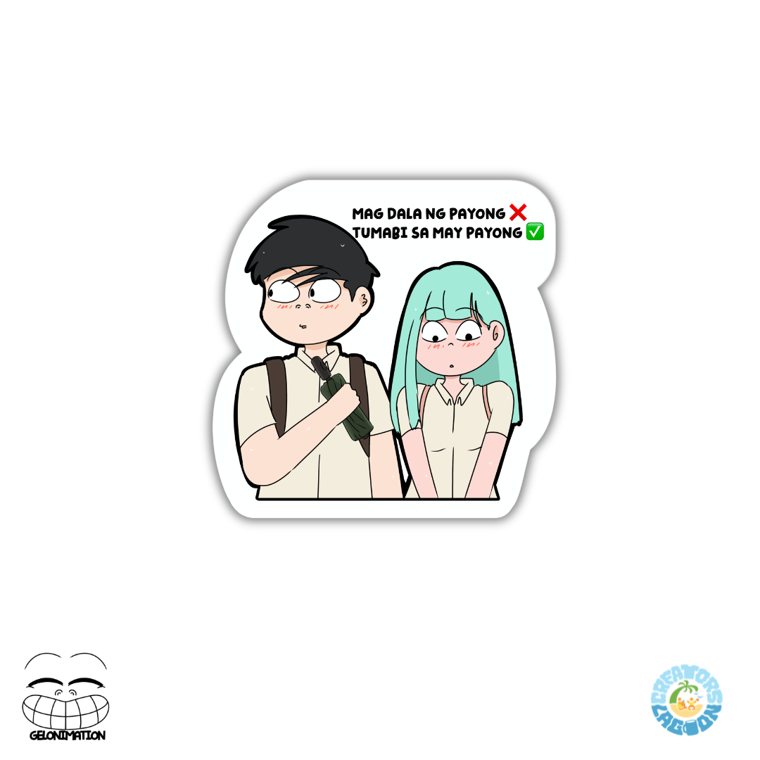 GELONIMATION - Magdala ng Payong - Funny Mood Diecut Sticker