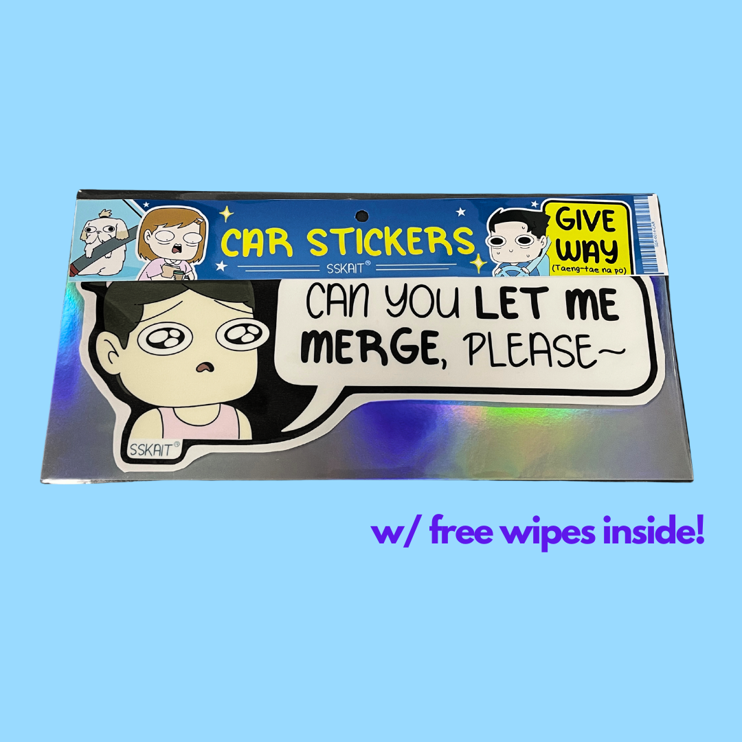 SSKAIT Can You Let Me Merge Please - Funny Mood Waterproof Car Sticker