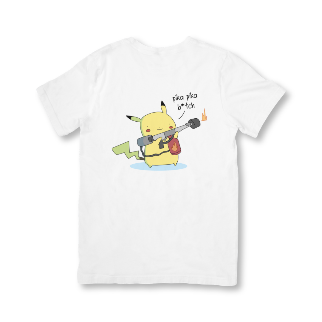 SSKAIT Pika Pika B*tch White Dri-fit Shirt