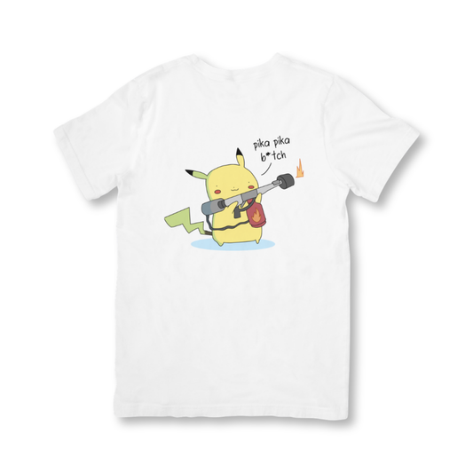 SSKAIT Pika Pika B*tch White Dri-fit Shirt