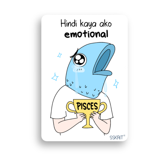 SSKAIT Zodiac Pisces Funny Mood Die Cut Sticker